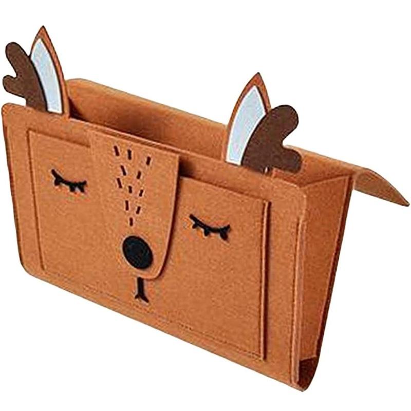 1Pc New Animal Bedside Hanging Organizer Storage Bag Felt Sofa Sorting Pocket Pouch