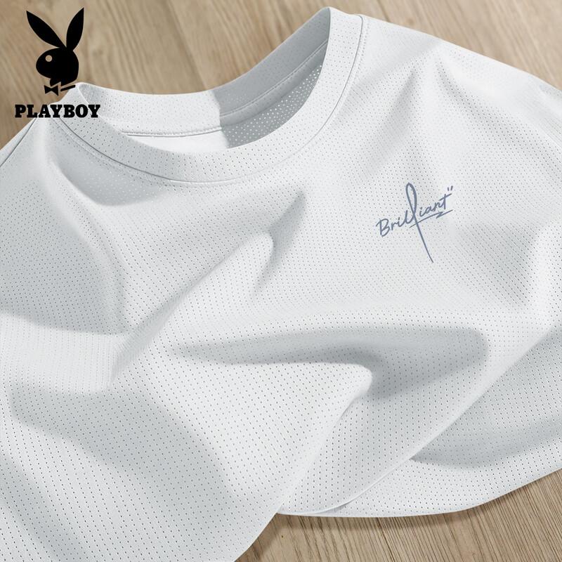PLAYBOY Men's Ice Silk Breathable T-Shirt