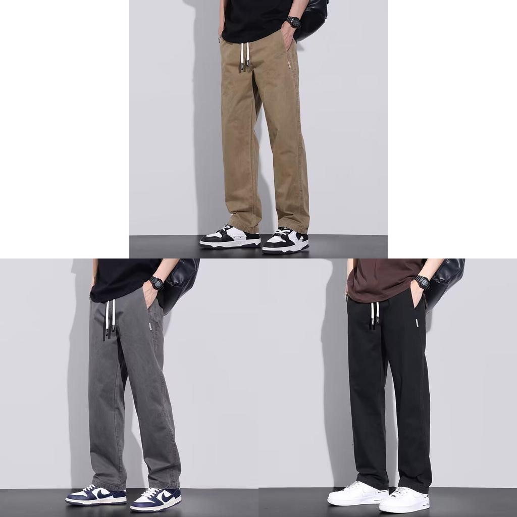 American Retro Mens Casual Pants With Polyester Fabric For Summer Daily Wear