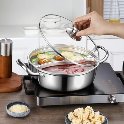 Edelstahl-Hot Pot mit zwei Geschmacksrichtungen, geruchsfrei, großes Fassungsvermögen