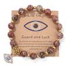 Lucky Turkish Evil Eye Pendant Beads Bracelet Handmade Natural Stone Charm Elastic Bangles Men Women Fashion Yoga Energy Jewelry