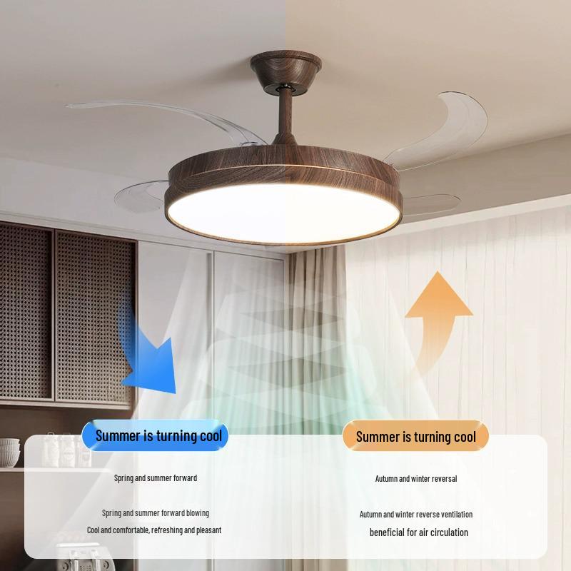 Modern Chinese-Style Ceiling Fan with Light for Living, Bedroom, and Dining Rooms