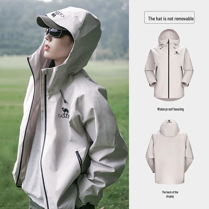 Camel Giacca da Escursionismo Unisex a Guscio Rigido per Esterno