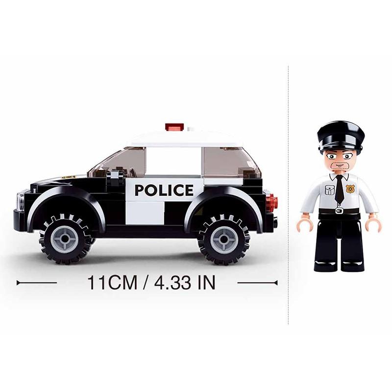 SLUBAN SWAT Children's Toys Car Boy Assembling Building Blocks criminal investigation Police Truck Dog