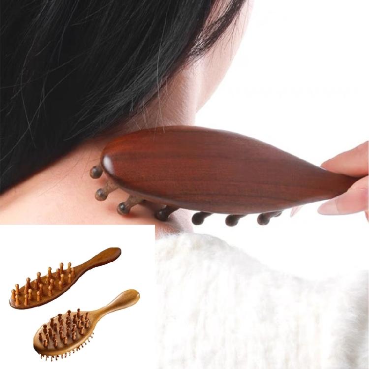 Natural Head Massagers Comb For Travel Office Use Of Sandalwoods for Gentle Hair Care