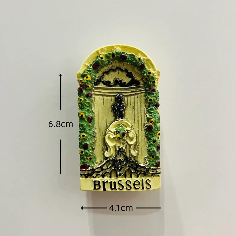 Belgium Brussels Antwerp Resin Fridge Magnet Stickers Travel Souvenir Gift Landscape Refrigerator Magnet Home Kitchen Decor
