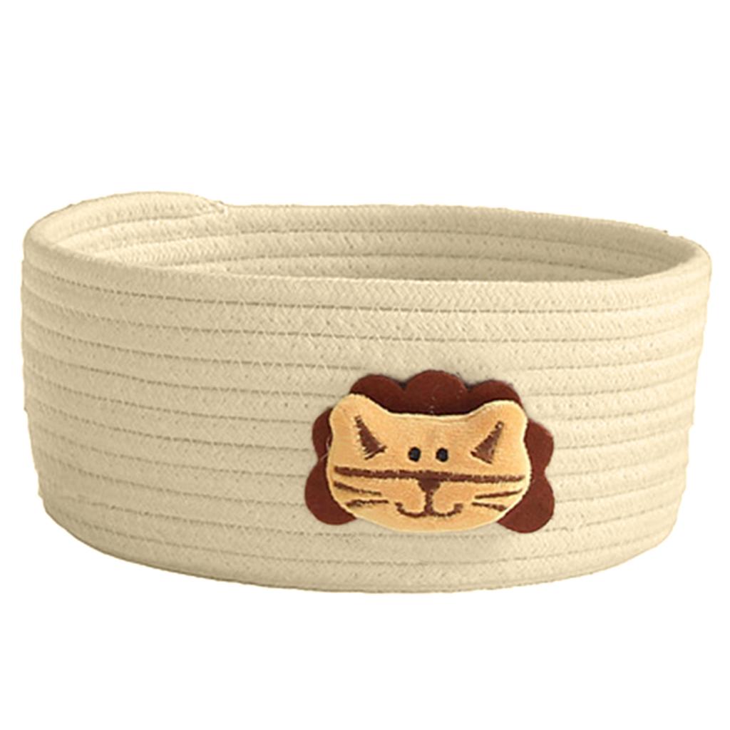 Cotton Rope Woven Storage Basket Cartoon Animals Children Toy Organizer Handmade Desktop Storage Candy Clothes Toy Box