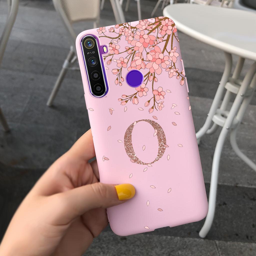 For Oppo Realme 5 5i 5s 5Pro 6i Case Cute Letter Silicone Soft Matte Bumper Back Cover For Realme 5 I 5s 5Pro Phone Case Funda