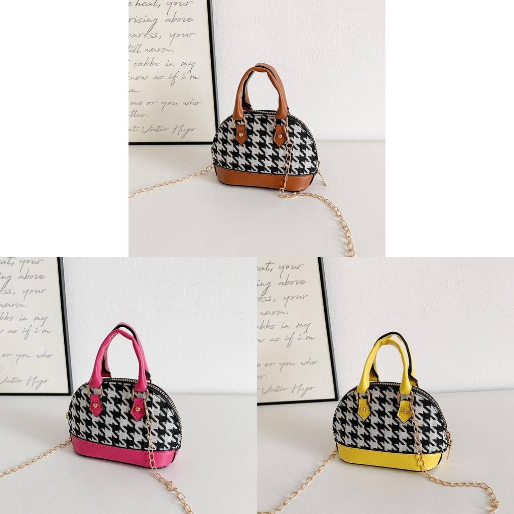 Shell Bag For Kids With Pu Material And Color Block Design For Daily Use