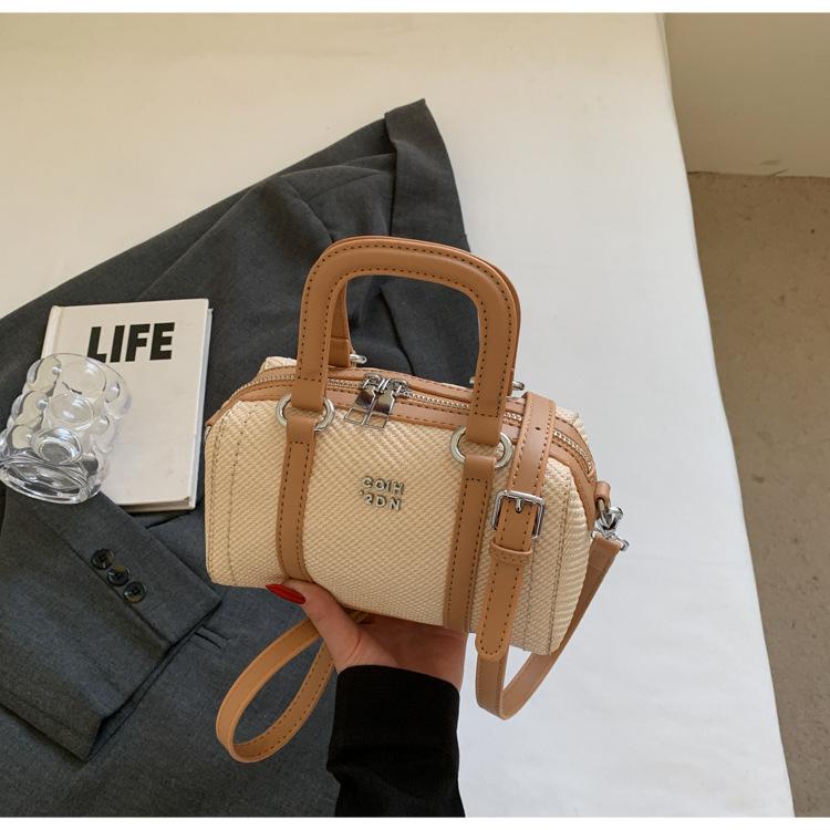 

2025 новая джинсовая портативная сумка-бостон текстурная универсальная сумка для боулинга сумка на плечо сумка-мессенджер хаки