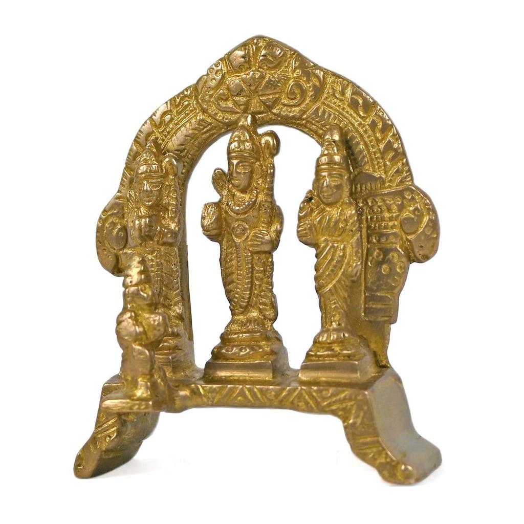 Ram Darbar Brass Murti Statue for Pooja Room & Gift, Religious Idol Figurine for Home & Office Decor, Hindu Lord Ram