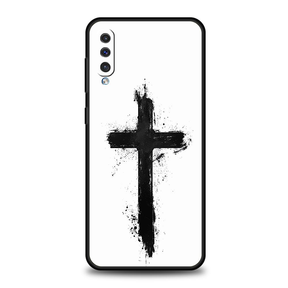 Bible Jesus Christ Cross Phone Case For Samsung A56 A36 A26 A24 A12 A14 A16 A50 A70 A20E A22 A40 A34 A54 A42 A52 A04s A06 Cover