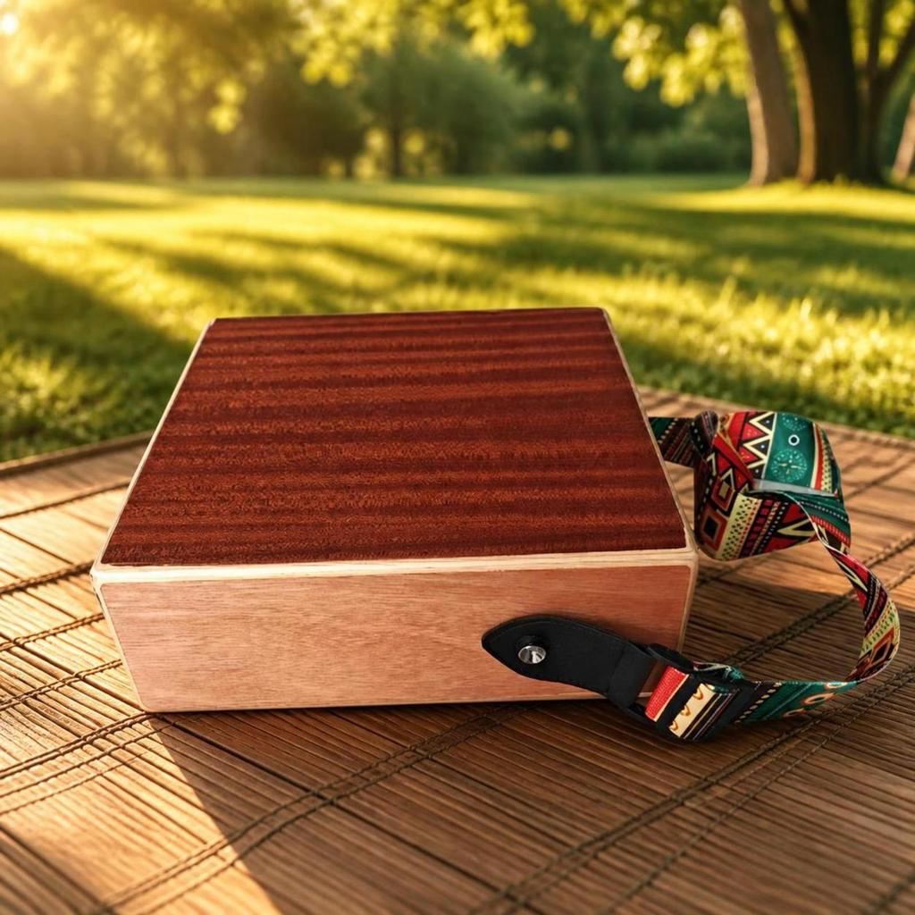 Box Drum Portable with Strap Compact for Acoustic Gatherings