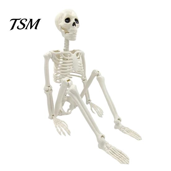 Realistic Plastic Skeleton for Yard Decor Halloween Decoration, 3Ft Life Size Full Body Human Bone, Posable Party Decorations with Movable Joints