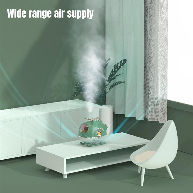 Mini Cartoon Helicopter Aroma Air Humidifier Usb Electric Essential Oil Diffuser With Warm Night Light For Car Office Home