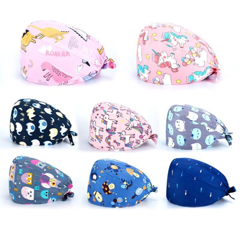 Hysidick Printed Cotton Surgical Nurse Cap