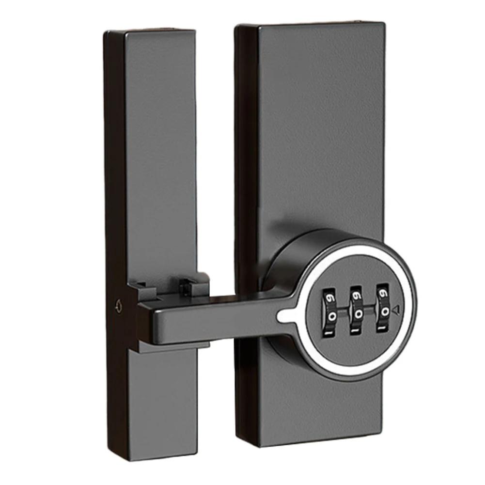 Zinc Alloy Password Door Bolt Lock Luminous Latch 3-Digit Password Anti-theft Security Door Latch Buckle Cabinet Closet Lock