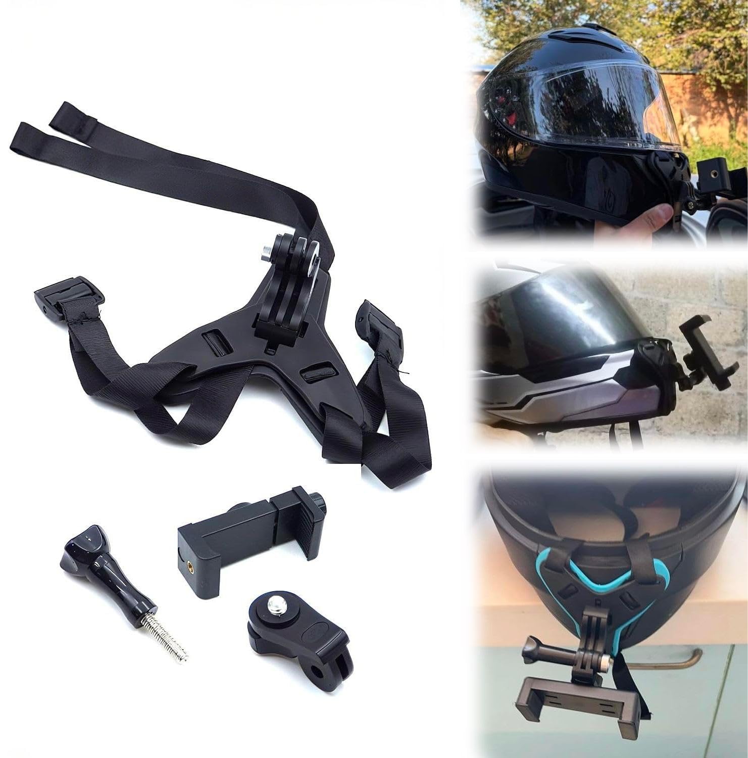 

KKLM Action Camera Chin Wearable Camera Helmet Chin Compatible with Cameras and Compatible with Motorcycle Helmets Mount, Mount, Mount, Holder,
