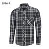 Men Casual Plaid Long Sleeve Flannel Shirt Loose Large Size Pocket Mens Outerwear