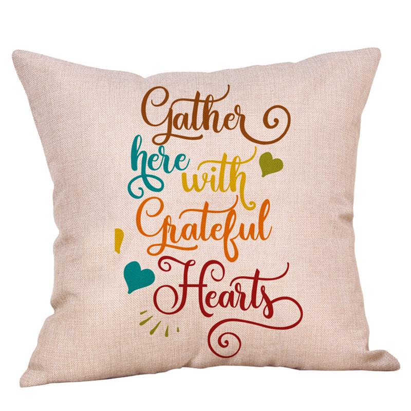 Modern Thanksgiving Pattern Throw Pillow Cover 45x45 cm