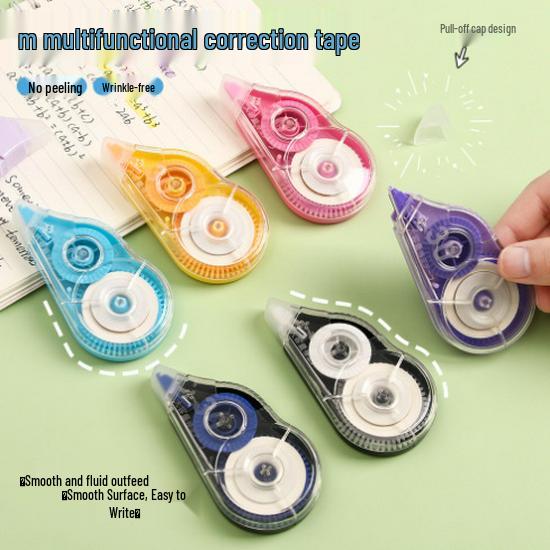 Pachet Valoare Bandă Corectoare Silențioasă pentru Studenți - Capacitate Mare, Bandă Netedă de Înaltă Tehnologie pentru Uz Casnic și Zilnic.