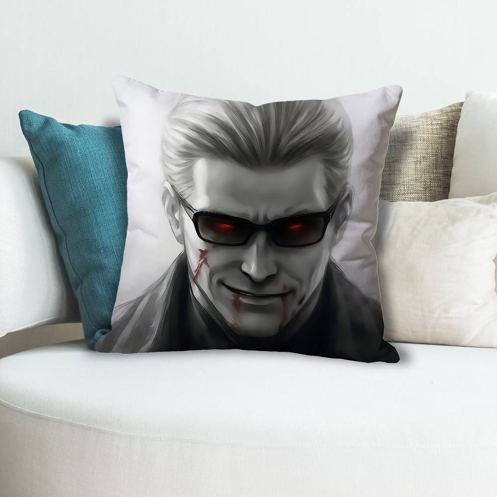 Cool AAlbert WWesker Anime Celebrity Merchandise AllMatch Printed Pillow Case Sofa Car Office Room Decoration Protector