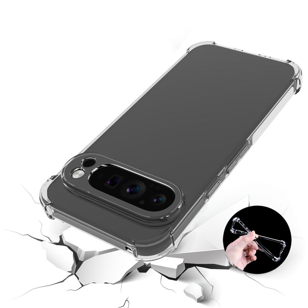 IDEWEI For Google Pixel 9 Pro XL Clear Case Four Corners Airbag Soft TPU Shockproof Phone Cover