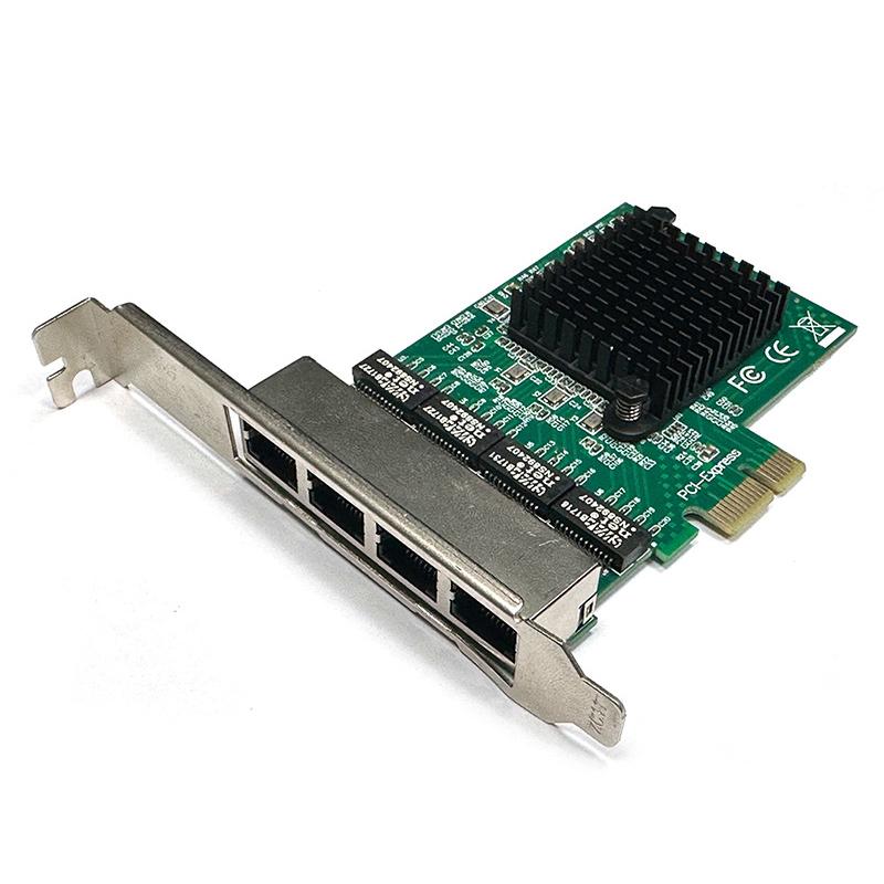 

4 Port RJ45 1000Mbps Lan Network Card High Speed Remote Wake Control PCIE X1 Ethernet Adapter PC Cat5 UTP Cable Converter