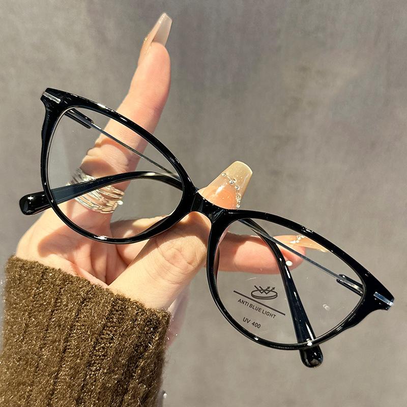 New Tr90 Anti-blue Light Glasses For Women Retro Small Round Frame Cat Eye Glasses Frame