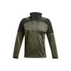 Rush Series Swacket 1/2 Zip Stand Collar Color Block Casual Sports Hoodie Men Hoodies Army-Green 1366122-390