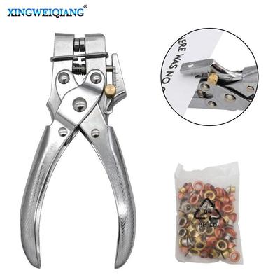 Adjustable Hole Punch Pliers, 4-13mm Depth, Lever Design for Easy Punching & Eyelet Setting