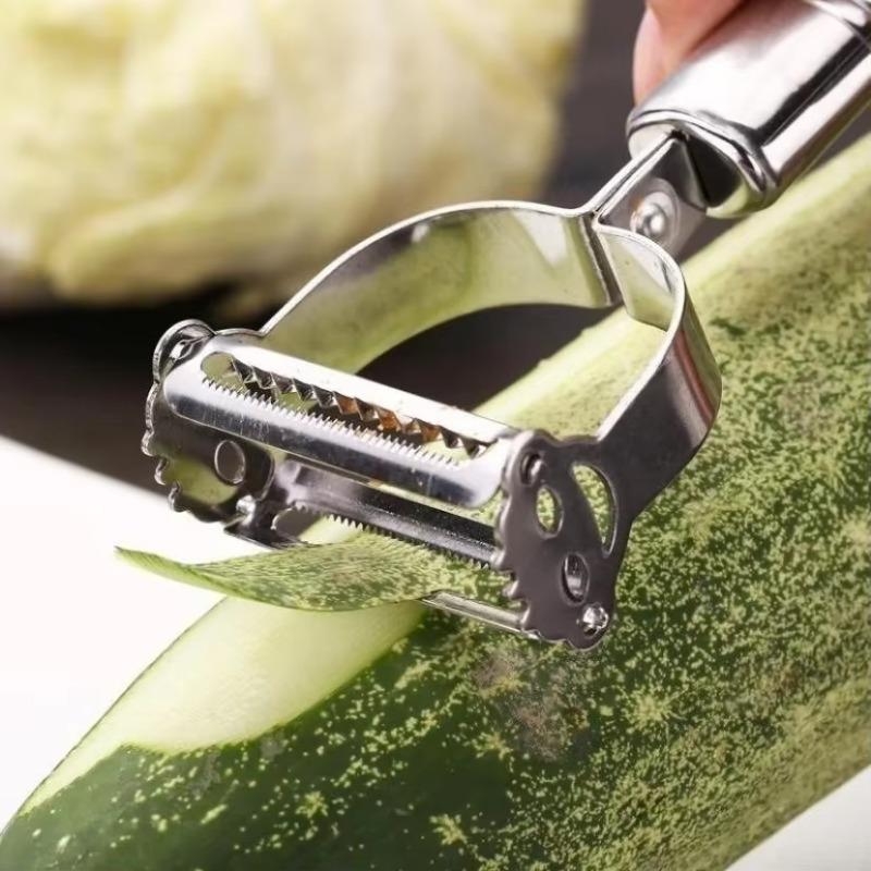 New High Quality Stainless Steel Potato Cucumber Carrot Grater Julienne Peeler Vegetables Fruit Peeler Double Planing Grater