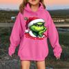 Children's Fashionable Casual Long-sleeved Loose Christmas Print Pullover Hooded Sweatshirt