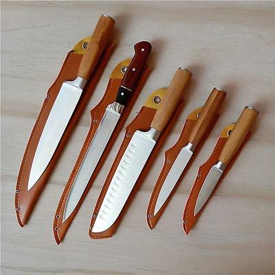 1 pezzo Fodero per Coltello da Cucina in PU Pelle Universale Portatile Protezione Lama Coltello da Frutta Custodia Proteggi Lame Bordo Casa