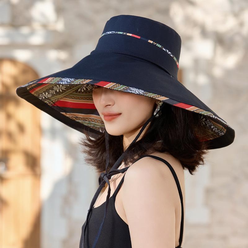 

Летняя шляпа женская с широкими полями шляпа-ведро солнцезащитная шляпа летняя уличная солнцезащитная шляпа Average size