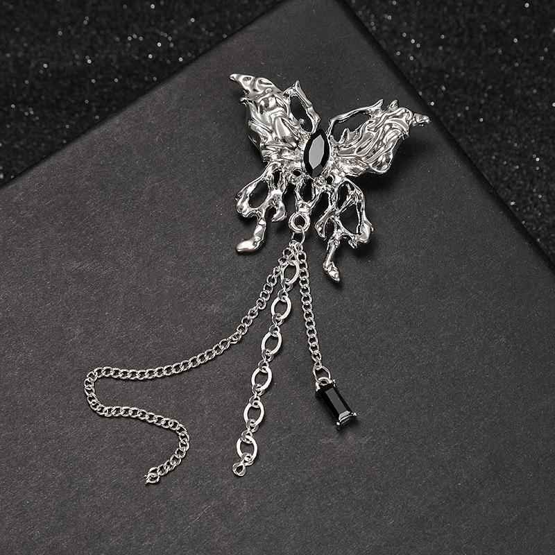 Elegant Vintage Butterfly Tassel Brooch: Versatile, Long Fashion Pin for Women