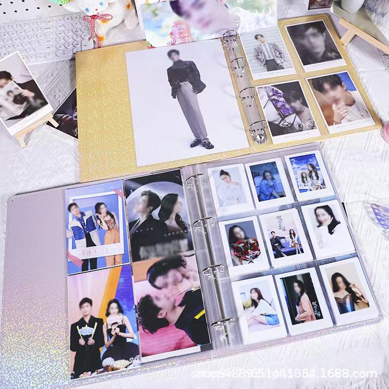 A4 Star-Chasing Gradient Photo Album: Nine-Square Card Book for Polaroids, Postcards & Idol Photos A5