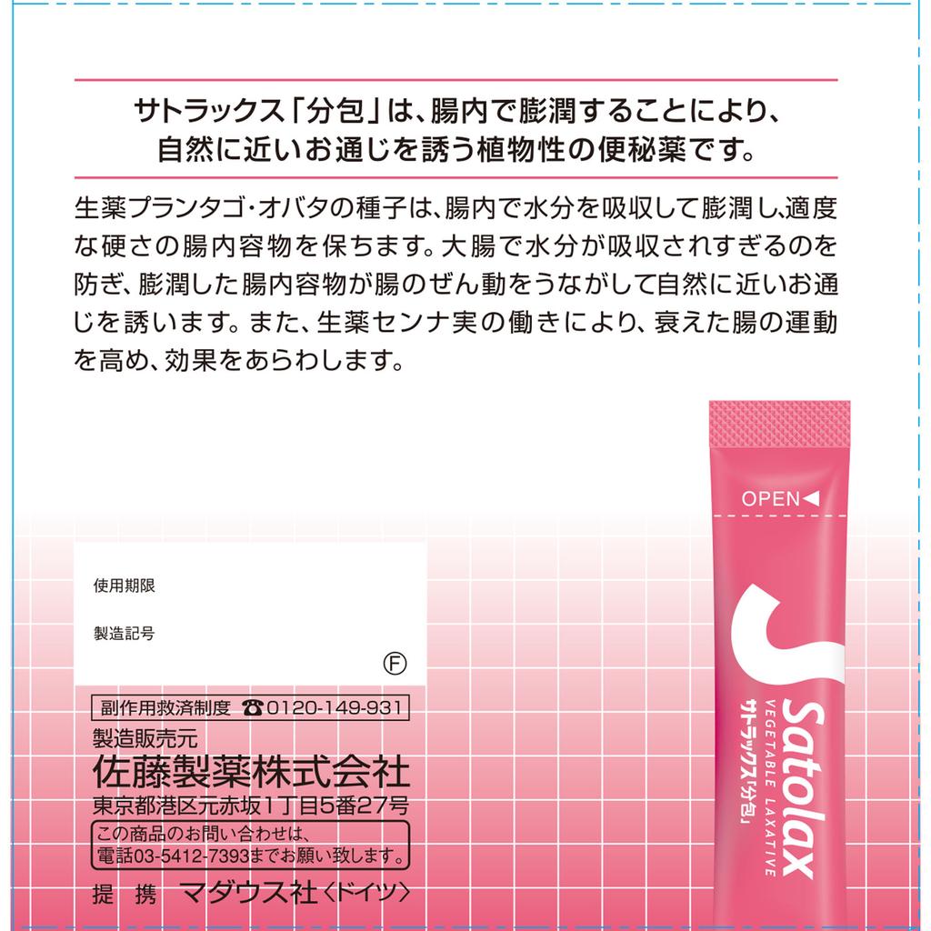 Sato Satrax 'Subcontracting' 80 Packages Herbal Medicine & Kampo Indications: -Constipation- Relief of the Following Symptoms Associated with Constipa