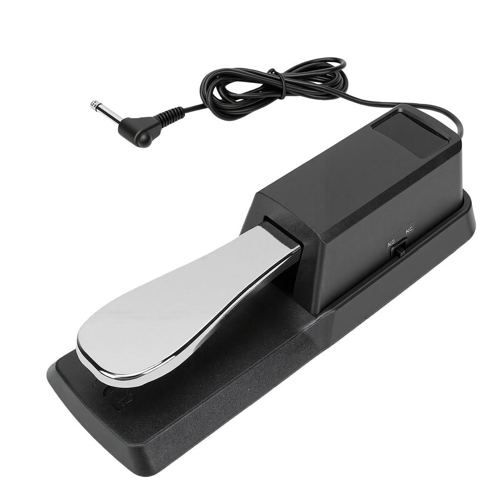Sustain Pedal Quick Response Noise Reduction Universal Non Slip Base Keyboard Damper Pedal Silver