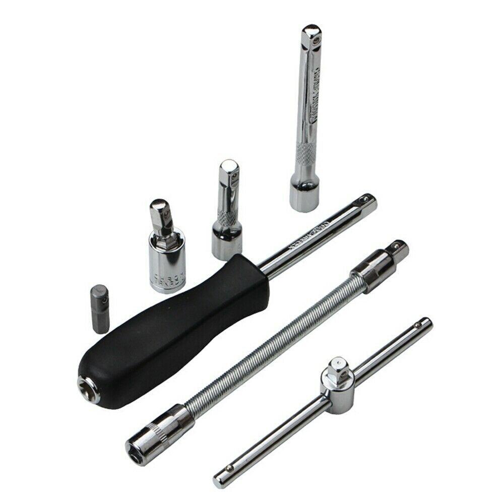 46-teiliges Steckschlüsselset 1/4" Antrieb Ratsche Gabelschlüssel Metrischer Antrieb Kleines Steckschlüsselset und Verlängerung für Auto Fahrradreparatur