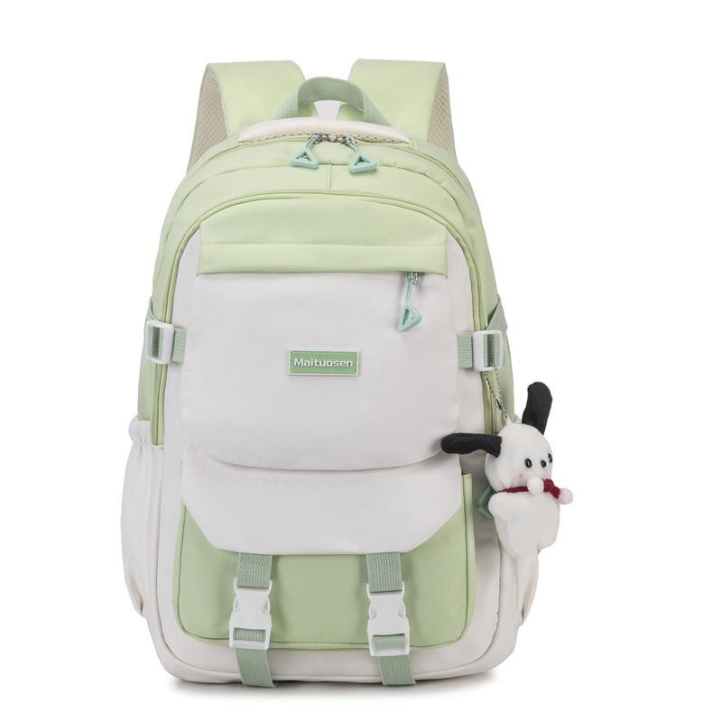 Schoolbag schoolbag junior high school girls Japanese ins college high school versatile contrasting color backpack niche design college