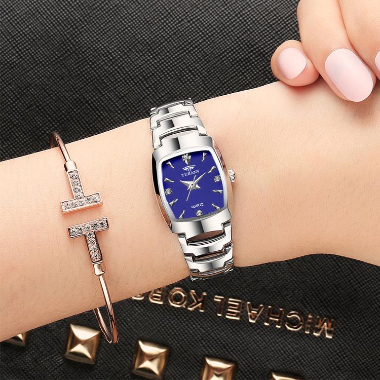 Stylish Korean Women's Waterproof Square Watch - Elegant and Trendy Design