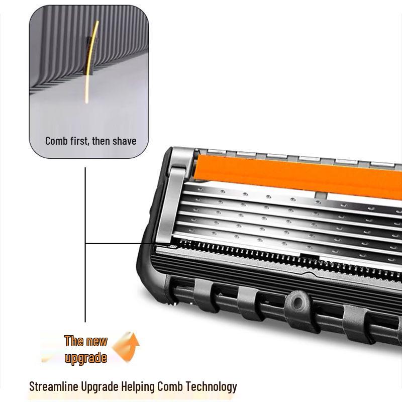 Ultratenký pětibřitý holicí strojek s omyvatelnou otočnou hlavou a designem proti poškrábání