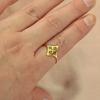 Kinitial Fashion and Minimalist Laser Engraving Women Elegant Stainless Steel Rings Wedding Band Jewelry Commemorative Gift