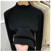 Half High Collar and Thick Velvet Winter Base Sweater for Women, Soft and Stylish, with Warm and Integrated Velvet Sweater Inside