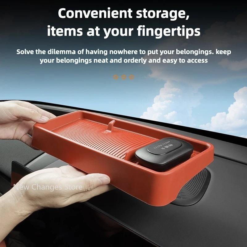 For Geely Galaxy M9 2025 2026 Central Control Screen Rear Storage Silicone Box Automotive Interior Accessories