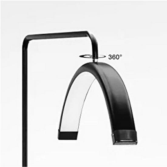 24.5" Half-Moon U-Shaped LED Beauty Lamp for Eyelash Extension & Eyebrow Tattooing - Warm Light, Eye Protection