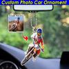 Colorful 2d Motorcycle Acrylic Car Hanging Pendant Stylish Cartoon Design For Decorative Gifts