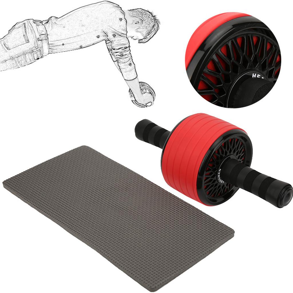 Rueda para Entrenamiento de Músculos Abdominales Rodillo Mango de Esponja Agarre Equipo de Ejercicio para la Cintura Gimnasio Fuerza Corporal Potencia Fitness