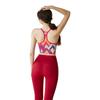 Damen Stoßabsorbierendes bedrucktes Sportweste & High Waist Hüfthebende Fitnesshose Set